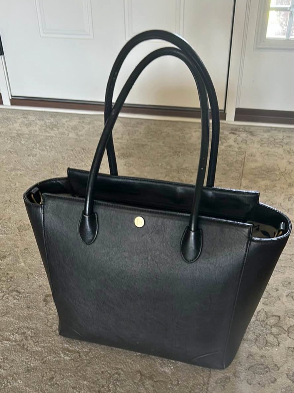 Classic Black Double-Handle Tote